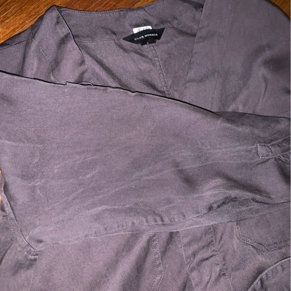 Club Monaco utility jumpsuit size 6 gray belted designer FLAWED* AS IS - Picture 8 of 13